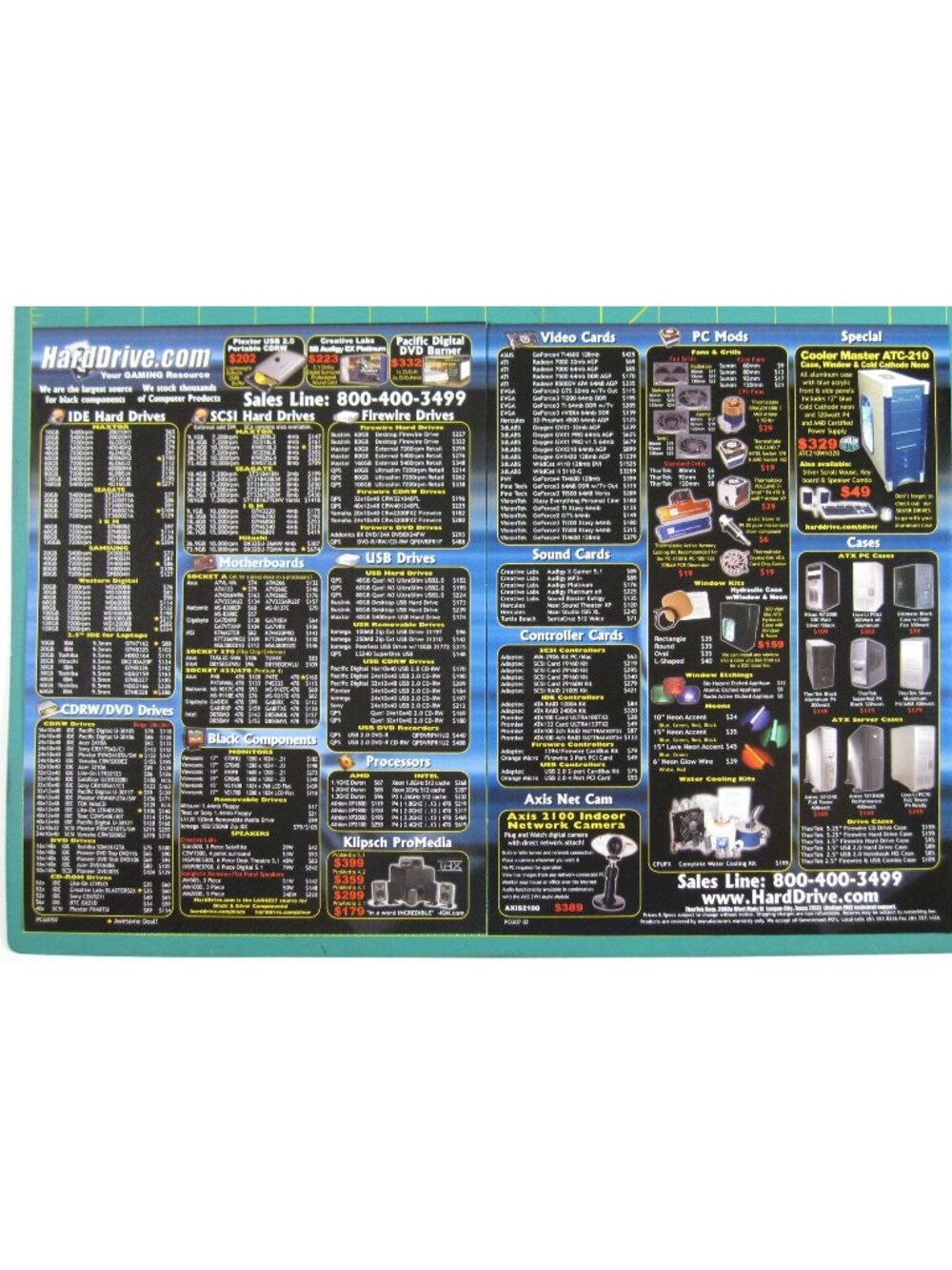 Print Ad HardDrive Computer Hardware Price List 2 PAGE AG 2002
